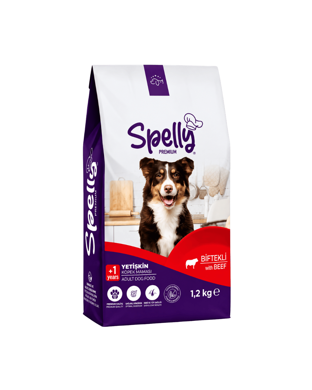 SPELLY YETİŞKİN KÖPEK MAMASI BİFTEKLİ 1,2 KG