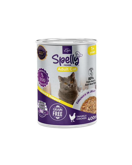 SPELLY YETİŞKİN KEDİ YAŞ MAMASI TAVUKLU 400 GR x 12 ADET