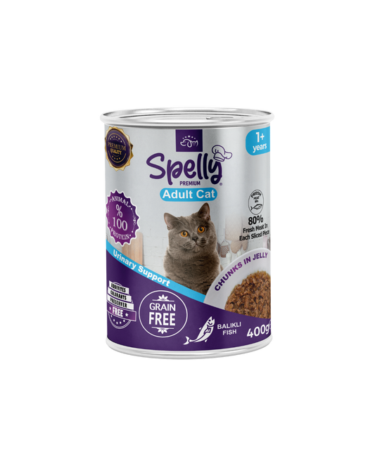 SPELLY YETİŞKİN KEDİ YAŞ MAMASI BALIKLI 400 GR x 12 ADET