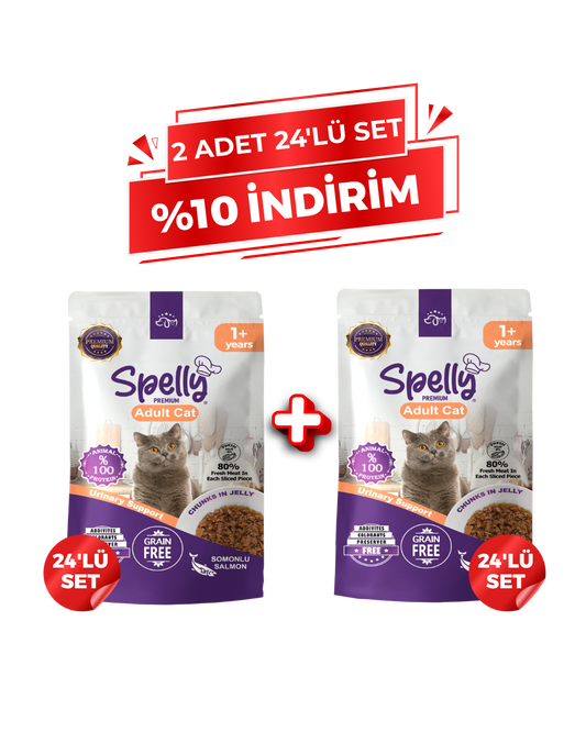 Spelly Kısır Kedi Yaş Maması Somonlu- (2x24'lü Set)