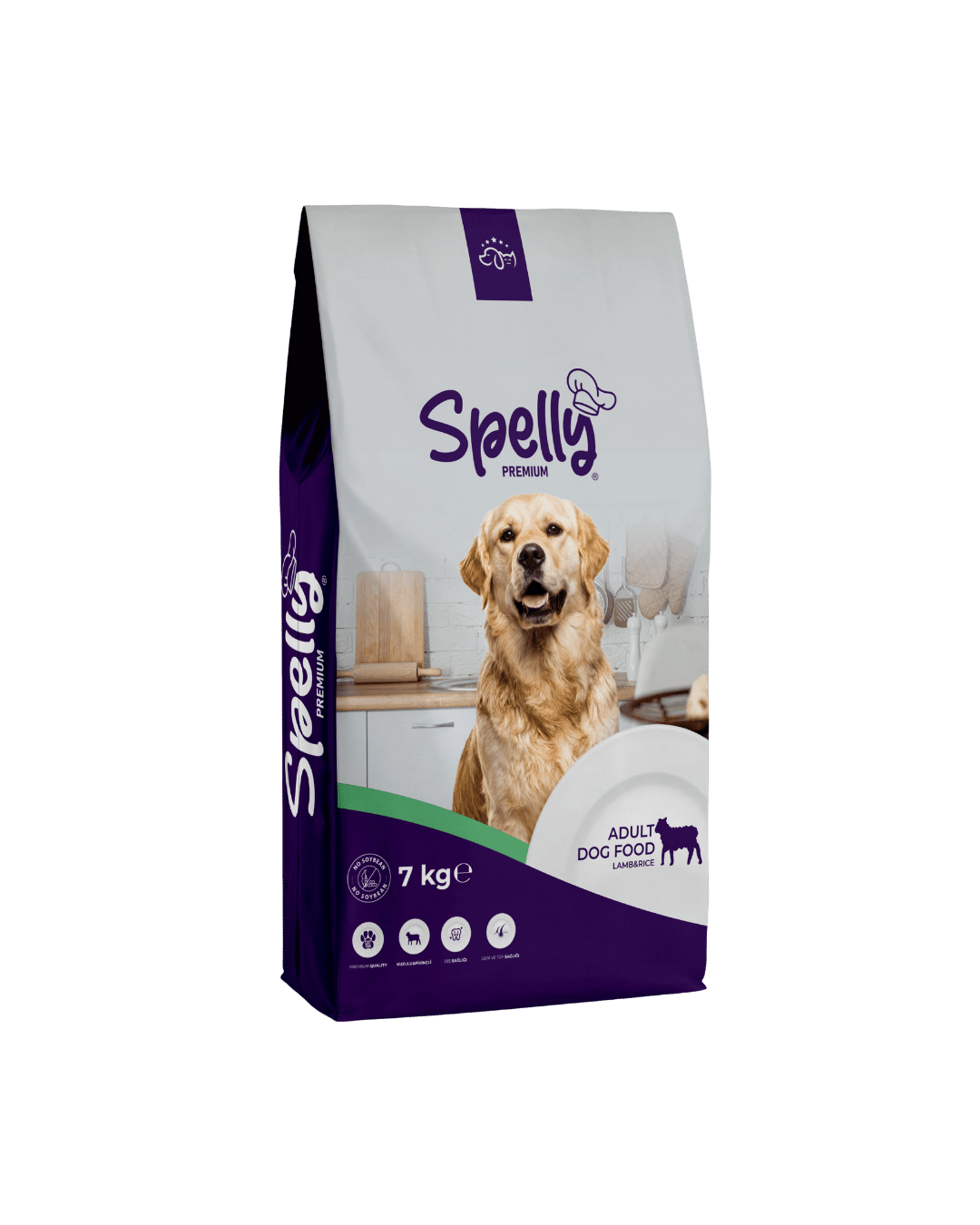 SPELLY YETİŞKİN KÖPEK MAMASI KUZULU PİRİNÇLİ 7 KG